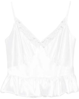 Parlor Lace-Trim Top - White