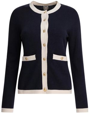 Ines De La Fressange Paris Crew-Neck Cardigan - Blue