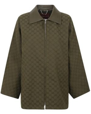 Gucci Gg Supreme Padded Jacket - Green