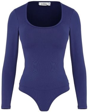 Amir Slama Body con cuello redondo - Azul