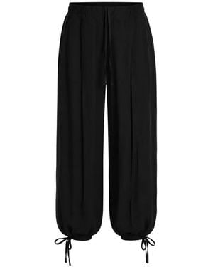 LA HAINE INSIDE US Drawstring-Fastening Tie-Cuff Pants - Black