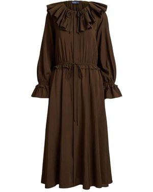 Polo Ralph Lauren Jurk Met Trekkoordtaille - Bruin