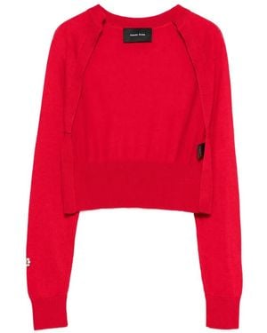 Simone Rocha Verzierter Cropped-Cardigan - Rot