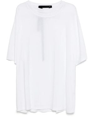 Marina Yee T-Shirt Mit Doppeltem Kragen - Weiß