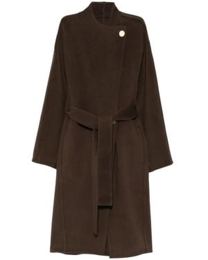 Alberta Ferretti Belted Coat - Brown
