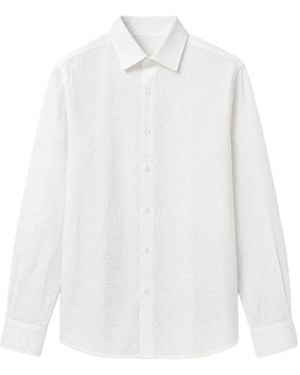Xacus Seersucker-Textured Shirt - White