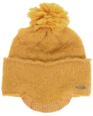 DSquared² Pom-Pom Visor Beanie Hat - Yellow