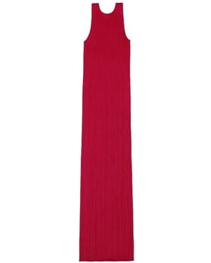 Pleats Please Issey Miyake Pleated Dress - Red