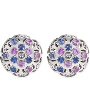 Officina Bernardi 18Kt Damasco Sapphire Earrings - White