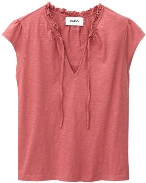 Ba&sh Ruffled Tie-Fastening Top - Pink