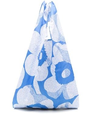 Marimekko Bolso shopper Unikko - Azul