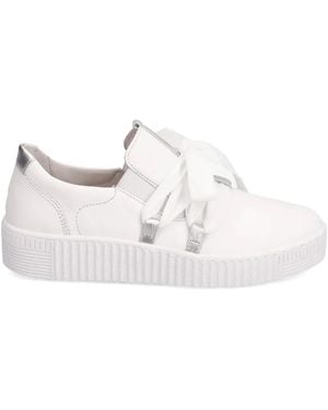 Gabor Flatform Lace-Up Trainers - White