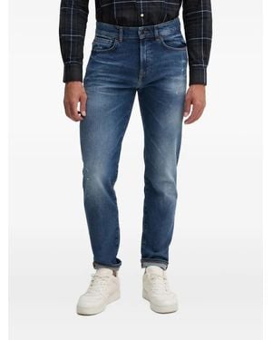 BOSS Distressed-Detail Jeans - Blue