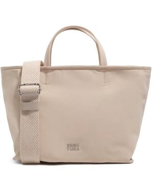 Bimba Y Lola Medium Logo-Detail Tote Bag - White