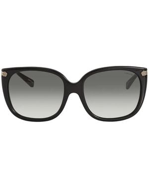 COACH Square-Frame Floral-Embellished Sunglasses - Grey