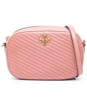 Tory Burch Kira Chevron Moto カメラバッグ - ピンク