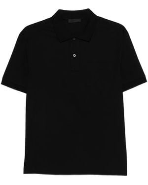 Prada Chest-Pocket Polo Shirt - Black