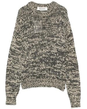 Rohe Mouline-Knit Crew-Neck Sweater - Gray