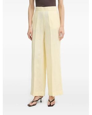 Benetton Pantalon Ample À Plis Marqués - Natural