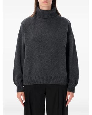 Sessun Niko Roll-Neck Drop-Shoulder Jumper - Grey