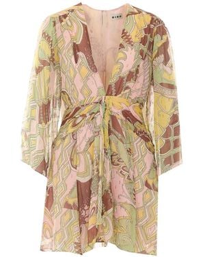 RIXO London Clove Printed Mini Dress - White