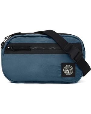 Stone Island Marsupio Con Zip - Blu