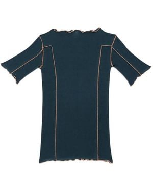 Baserange Omato T-Shirt Mit Stickerei - Blau