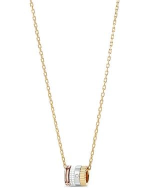 Boucheron 18Kt Ceramic And Diamond Necklace - Metallic