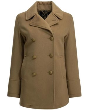 Sealup Double-Breasted Camel Hair Coat - Green
