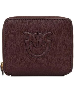 Pinko Small Square Leather Wallet - Purple