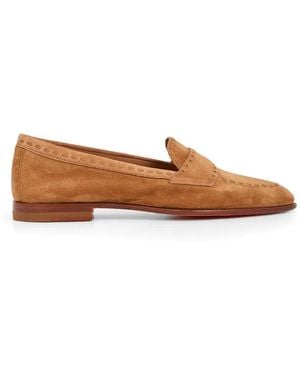 Santoni Stitched Loafers - Brown