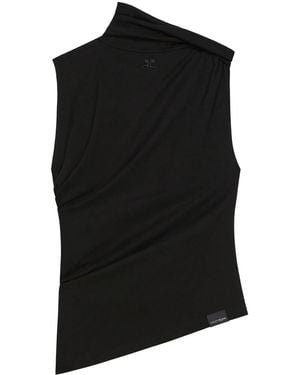 Courreges Draped Top - Black