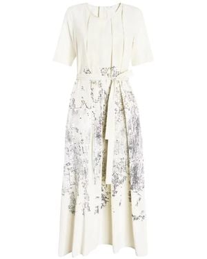 High Celt Belted Midi Dress - White