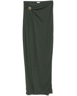 Nanushka Tozi Draped Hardware-Detail Maxi Skirt - Green