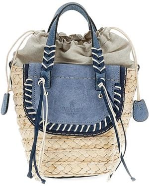 CUBA LAB Habanera Woven Tote Bag - Blue