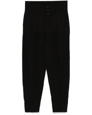 Transit Embossed-Effect High-Waist Pants - Black