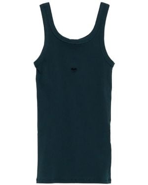 Baserange Heart Ribbed-Knit Tank Top - Blue