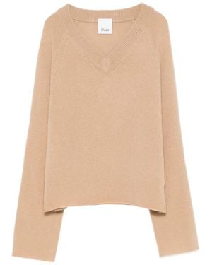 Allude Pull À Col V - Natural