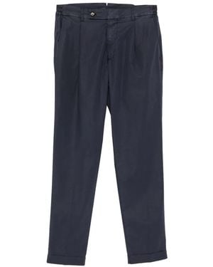 Berwich Cuffed Pleated Pants - Blue
