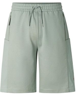 Bogner Fire + Ice Leif Patch-Detail Track Shorts - Green