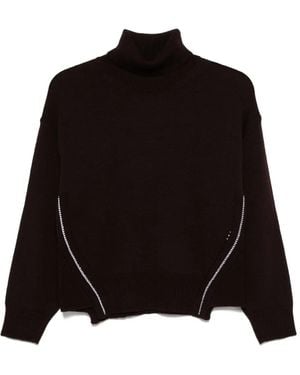 Alpha Studio Turtleneck Sweater - Black