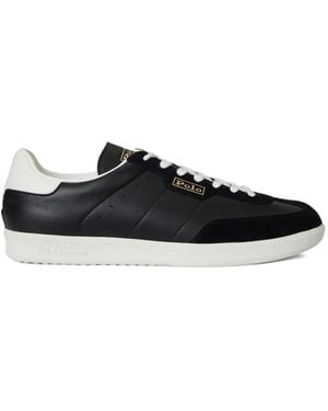Polo Ralph Lauren Logo-Appliqué Panelled Trainers - Black