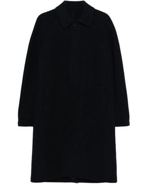 Harris Wharf London Raglan-Sleeve Buttoned Coat - Black