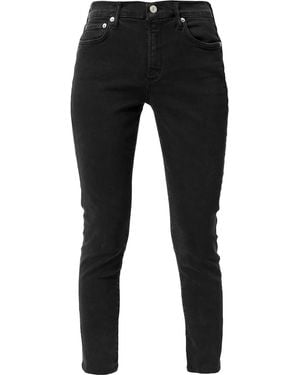Agolde Mid-Rise Skinny Jeans - Black