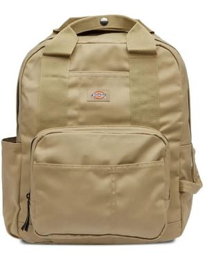 Dickies Logo-Patch Backpack - Natural