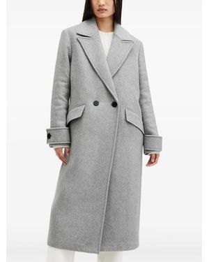 AllSaints Abrigo con solapa de muesca - Gris