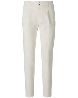 Incotex Pleated Straight-Leg Pants - White