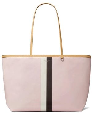 Tory Burch Sac Cabas Racer À Logo Imprimé Et Détails De Rayures - Pink