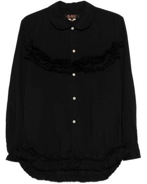 COMME DES GARÇON BLACK Ruffled Buttoned Shirt - Black