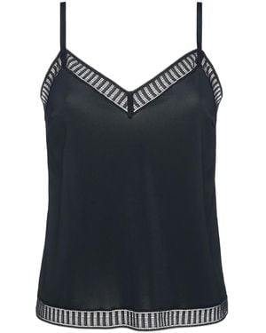 Eres Sandra Graphic V-Neck Camisole - Black